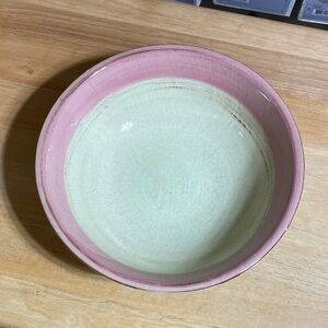 Pink and Cream Ceramic Bowl